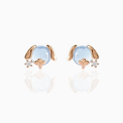Fashion Animal Brass Artificial Gemstones Earrings Ear Studs