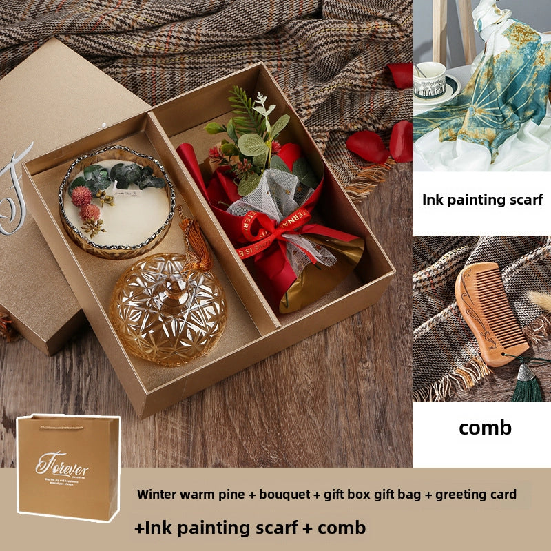 Aromatherapy Candle Gift Box March 8Th Women'S Mother'S Day Gift For Mother And Teacher Practical Niche Advanced Soy Wax