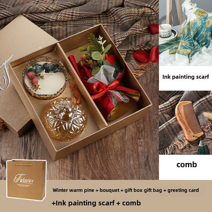 Aromatherapy Candle Gift Box March 8Th Women'S Mother'S Day Gift For Mother And Teacher Practical Niche Advanced Soy Wax