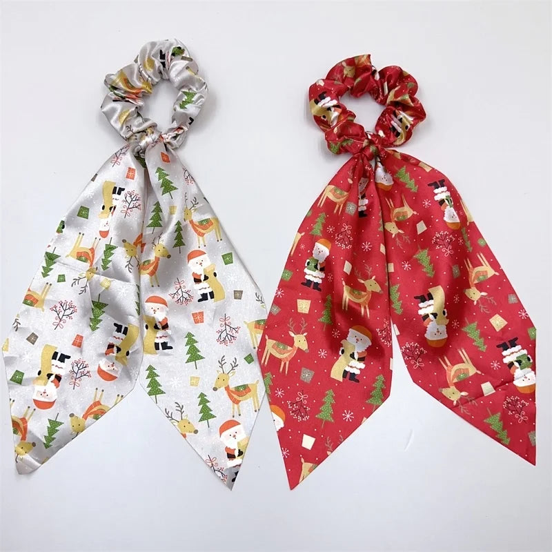 Christmas Minimalist Women's Christmas Tree Santa Claus Hair Tie