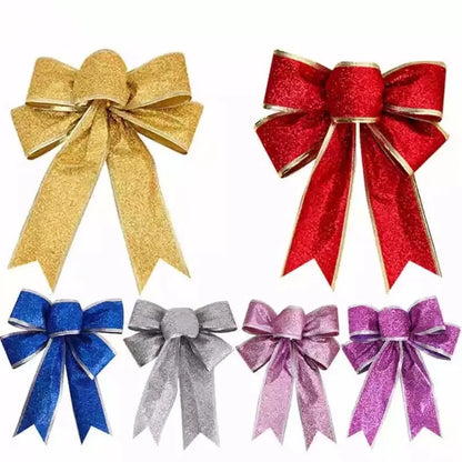 Christmas Decorations Christmas Bow Gold Powder Bow Christmas Tree Decorations Holiday Atmosphere Decoration