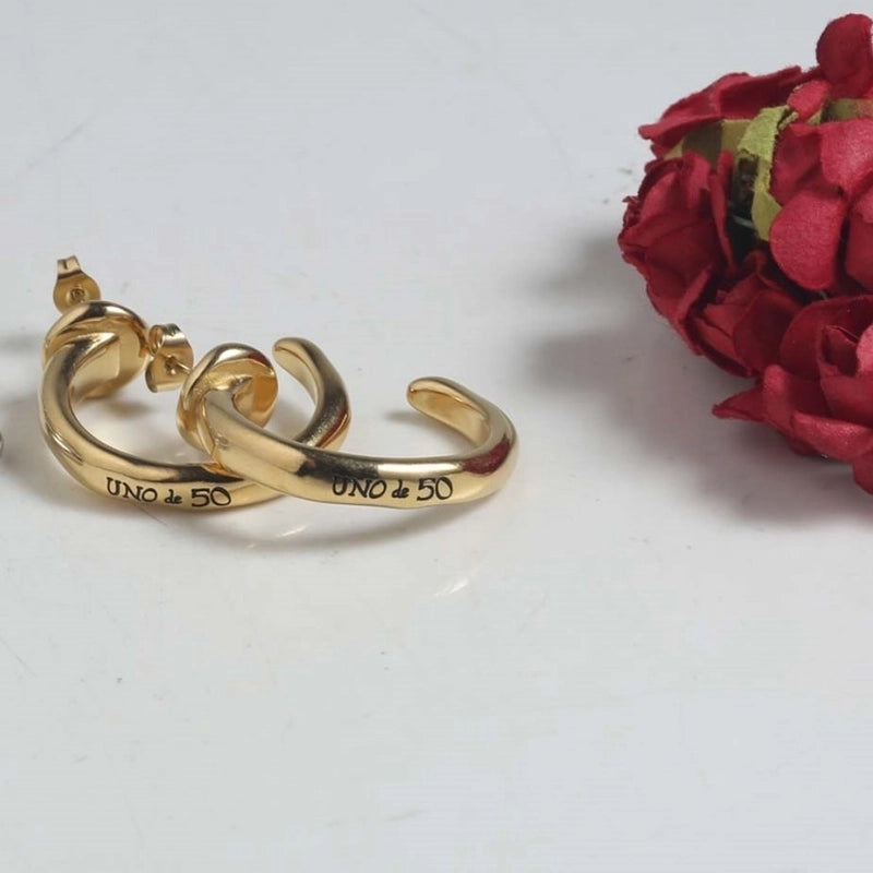 1 Pair Elegant Vacation Minimalist C Shape U Shape Solid Color 304 Stainless Steel 18K Gold Plated Earrings Ear Studs