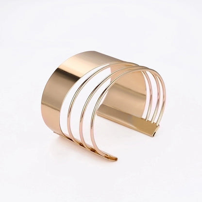 Alloy Gold Plated Silver Plated Hip-Hop Classic Style Streetwear Plating Hollow Out Inlay Animal Artificial Crystal Artificial Pearls Zircon Wristband Bangle