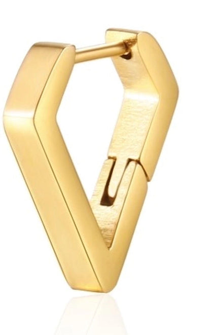 1 Piece Fashion Square Star Heart Shape 201 Stainless Steel 18K Gold Plated Earrings