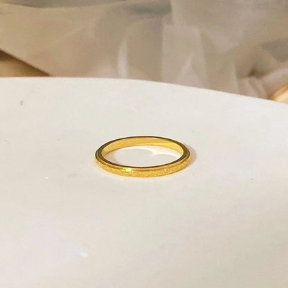 Lady Geometric Titanium Steel Plating Rings