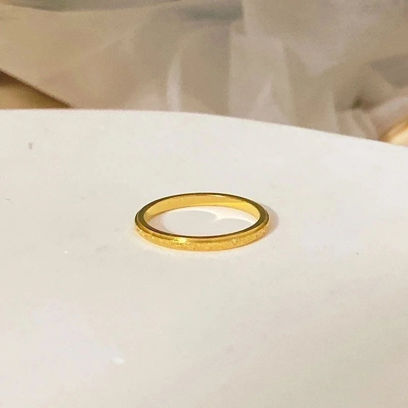 Lady Geometric Titanium Steel Plating Rings