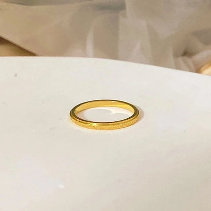 Lady Geometric Titanium Steel Plating Rings