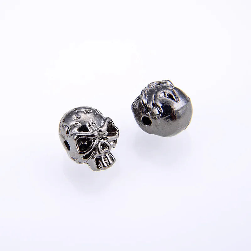 10 PCS/Package 12*9*8mm Hole 1~1.9mm Alloy Skull Jewelry Accessories