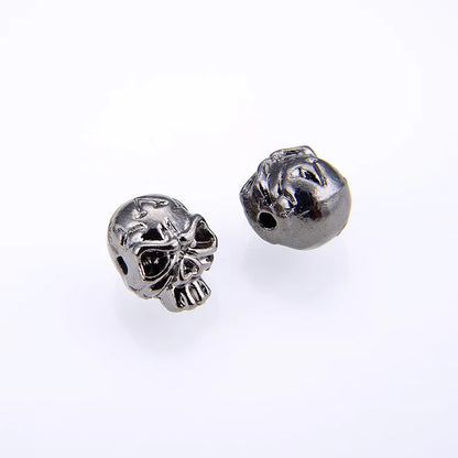 10 PCS/Package 12*9*8mm Hole 1~1.9mm Alloy Skull Jewelry Accessories