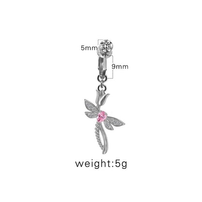 Casual Retro Minimalist Animal Starry Sky Moon Stainless Steel Alloy Copper White Gold Plated Gold Plated Rhinestones Belly Ring In Bulk