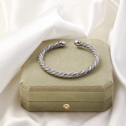 Casual Minimalist Solid Color Titanium Steel Bangle In Bulk