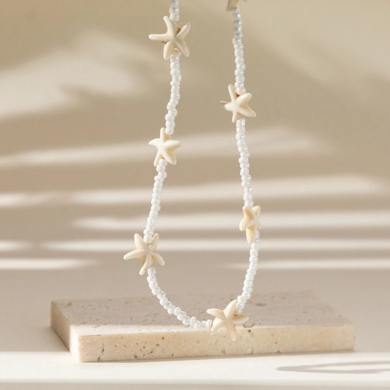 Copper Inlay Star Turquoise Necklace