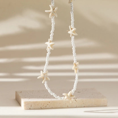 Copper Inlay Star Turquoise Necklace