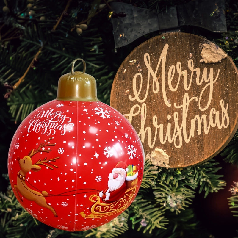 Christmas Fashion Letter Stripe Snowflake PVC Outdoor Ball