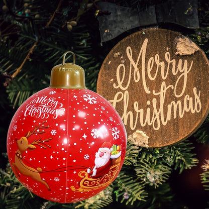 Christmas Fashion Letter Stripe Snowflake PVC Outdoor Ball