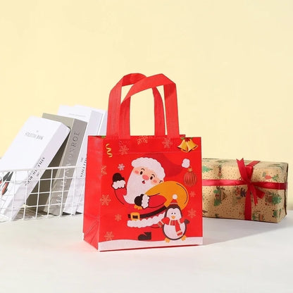 Christmas Cute Santa Claus Nonwoven Party Gift Bags
