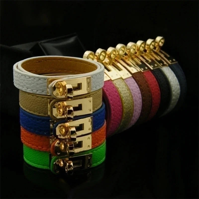 Copper Hip-Hop Retro Patchwork Solid Color Bangle