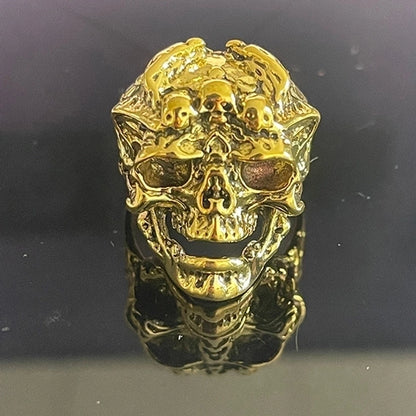 Retro Skull Alloy Plating Halloween Unisex Open Rings