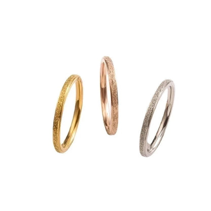 Minimalist Waves Stainless Steel Plating Rings