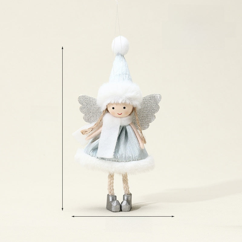 Christmas Little Angel Girl Pendant Plush Doll Ornament Christmas Tree Decoration