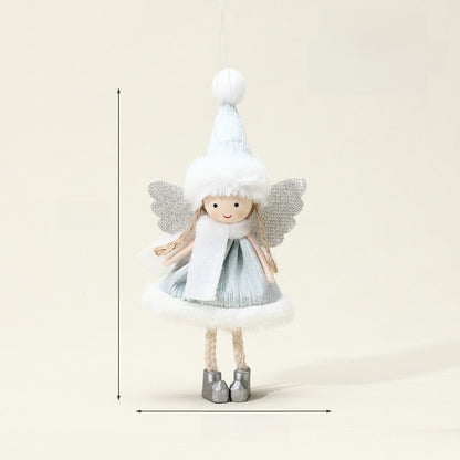 Christmas Little Angel Girl Pendant Plush Doll Ornament Christmas Tree Decoration