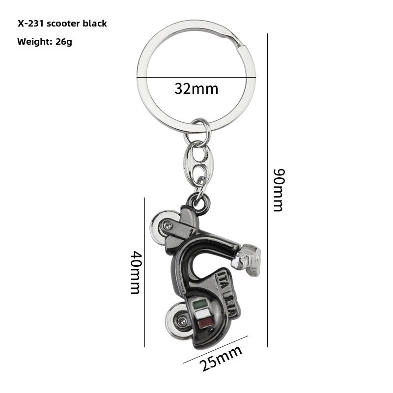 Simulation Cool Helmet Motorcycle Suit Keychain Metal Helmet Keychain Pendant Motorcycle Keychain