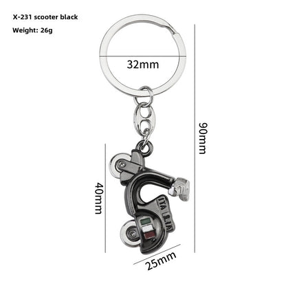 Simulation Cool Helmet Motorcycle Suit Keychain Metal Helmet Keychain Pendant Motorcycle Keychain