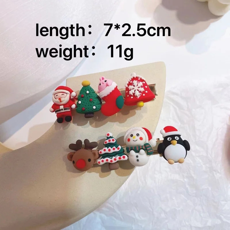 Christmas Cute Santa Claus Snowman Plastic Resin