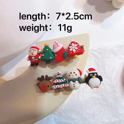 Christmas Cute Santa Claus Snowman Plastic Resin