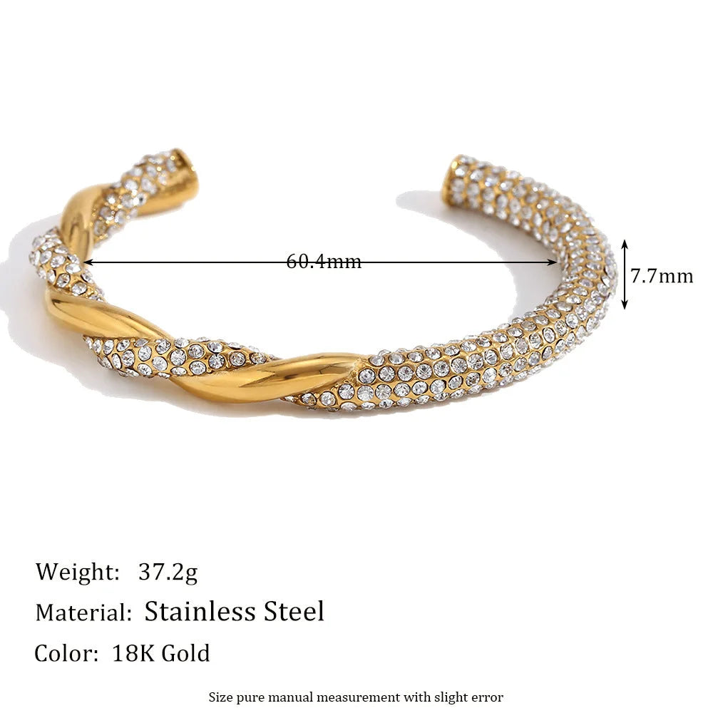 Fashion Circle Stainless Steel Electroplating Bangles