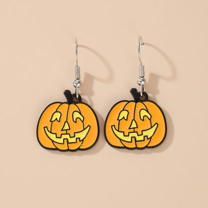 Halloween Pumpkin Ghost Demon Earrings