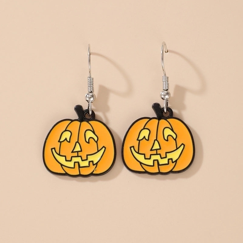 New Halloween Funny Pumpkin Ghosts Exaggerated Acrylic Earrings