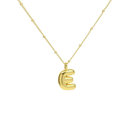 Copper Brass Minimalist Letter Pendant Necklace