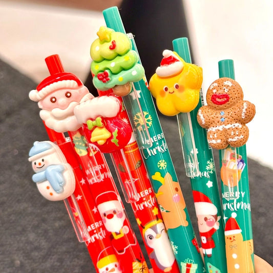 1 Piece Christmas Tree Santa Claus Christmas Learning Christmas Plastic Cute Gel Pen
