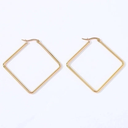 1 Pair Fashion Star Heart Shape Butterfly Plating Hollow Out 201 Stainless Steel 18K Gold Plated Earrings