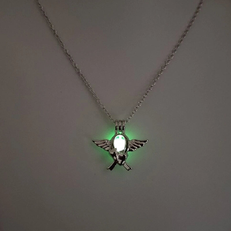 Luminous Hollow Diy Cage Christmas Tree Women's Necklace