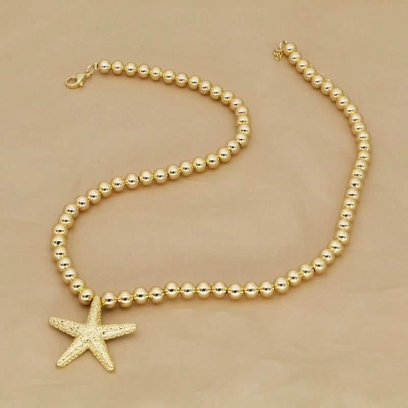 Copper Beaded Starfish Copper Necklaces