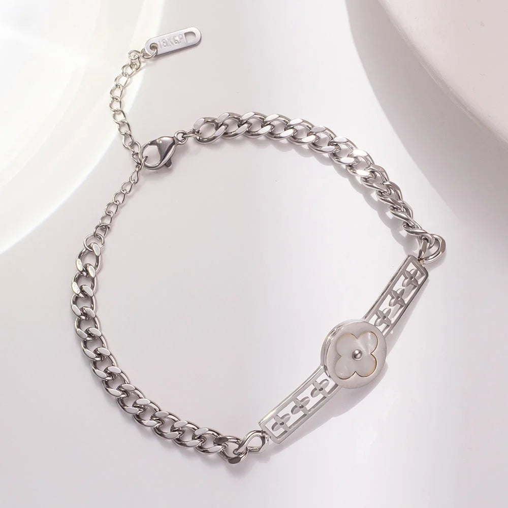 Women Geometric Titanium Steel 18K Gold Plated Bracelets