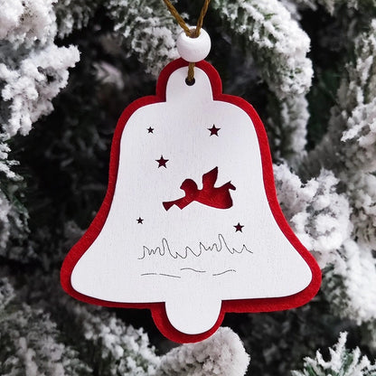 Cross-border Christmas Decorations Christmas Tree Pendant Snowflake Hanging Ball Pine Cone Gift Bag Christmas Old Man Small Drum Butterfly