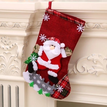 Linen Large Christmas Stockings Ornament Gift Bag Nhmv155578