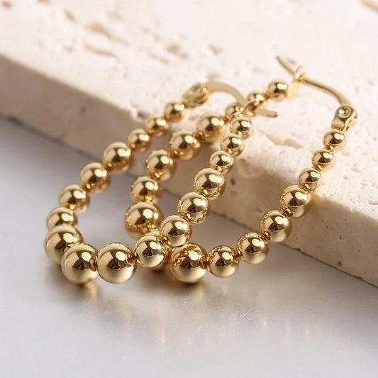 1 Pair Elegant Minimalist U Shape Plating Stainless Steel 18k Gold Plated Earrings