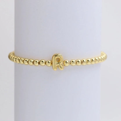 Copper Minimalist Plating Letter Bracelets