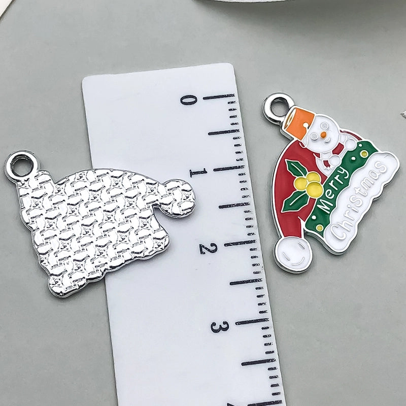 1 Piece 20 PCS/Package 17x14mm 23x18mm 23x23mm Alloy Christmas Tree Santa Claus Gingerbread Pendant Jewelry Accessories