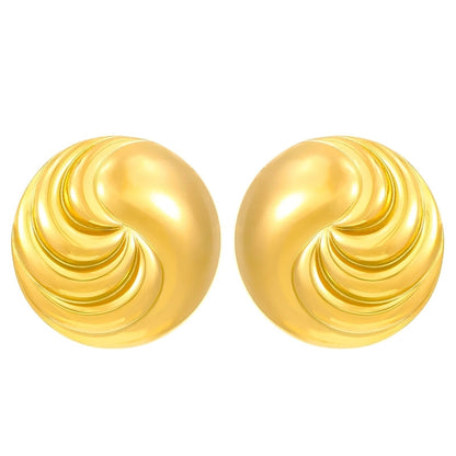 1 Pair Retro Solid Color Plating 304 Stainless Steel Stainless Steel Earrings