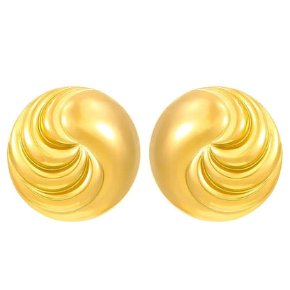 1 Pair Retro Solid Color Plating 304 Stainless Steel Stainless Steel Earrings