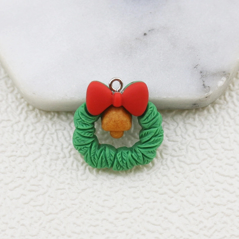 DIY Jewelry Accessories Resin Christmas Series Pendant Christmas Snowflake Hat Bear Key Chain Pendant Pendant