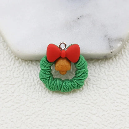 DIY Jewelry Accessories Resin Christmas Series Pendant Christmas Snowflake Hat Bear Key Chain Pendant Pendant