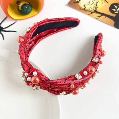 Halloween Cute Funny Women's Spider Web Skull Hair Band