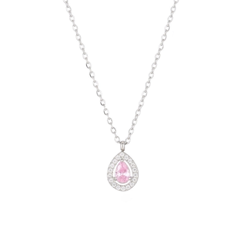 2 Pieces Elegant Minimalist Water Droplets 304 Stainless Steel Zircon White Gold Plated Gold Plated Plating Inlay Pendant Necklace