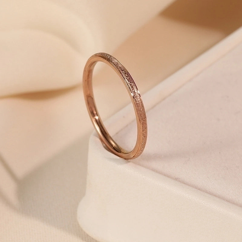 Minimalist Waves Stainless Steel Plating Rings